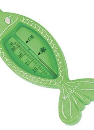 Термометр для води рибка зелена риба курносики якісний дитячий для ванночки для дому з 0+ місяців для малюків