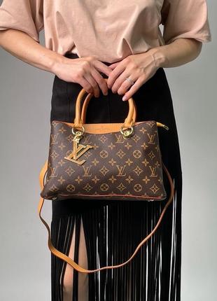 Вместительная женская сумочка на два отделение louis vuitton marvellous bag  с ручками и ремешком на плече луи виттон3 фото