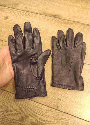 Marks & spencer пурпурні жіночі шкіряні рукавиці р. m фіолетові рукавички4 фото