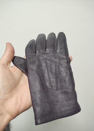 Marks & spencer пурпурні жіночі шкіряні рукавиці р. m фіолетові рукавички7 фото