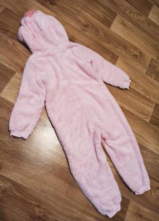 Теплая махровая пижама ромпер кигуруми на девочку рост 110 1164 фото