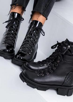 Деми и зима. ботинки женские ботинки чорные1 фото