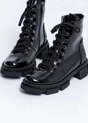 Деми и зима. ботинки женские ботинки чорные2 фото