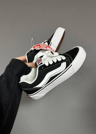 Кроссовки женские vans knu old skool black / white premium
