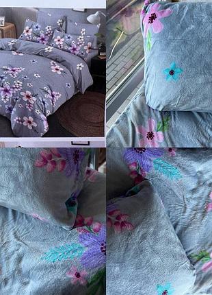 Велюрова постільна білизна євро
