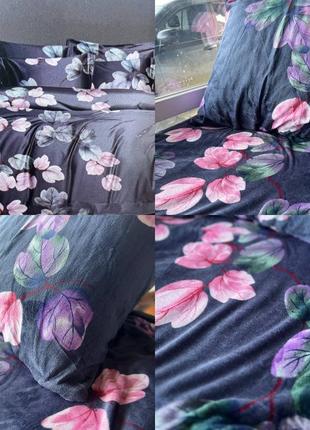 Велюрова постільна білизна євро