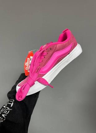 Vans knu old skool acid pink premium кроссовки женские розовые 36-416 фото