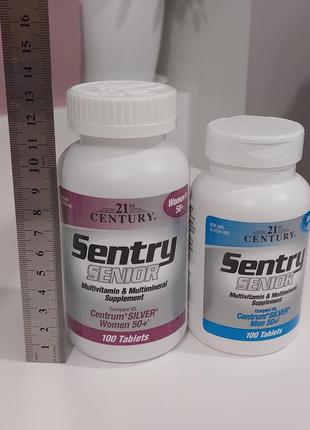 21 century sentry&nbsp;senior, мультивитаминная и мультиминеральная добавка, для женщин и мужчин от 50&nbsp;лет, 100&nbsp;таблеток5 фото