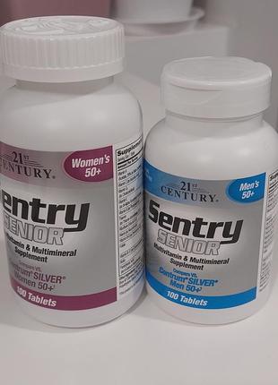 21 century sentry&nbsp;senior, мультивитаминная и мультиминеральная добавка, для женщин и мужчин от 50&nbsp;лет, 100&nbsp;таблеток6 фото