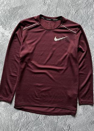 Дуже крута, рефлективна, оригінальна спортивна кофта nike running miler2 фото