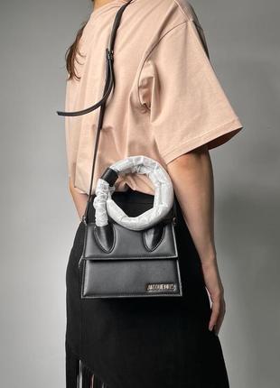 Кожаная сумка премиум. бренда jacquemus кожаный ремешок на плече9 фото