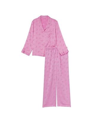 Сатиновая пижама виктория секрет satin long pajama set5 фото