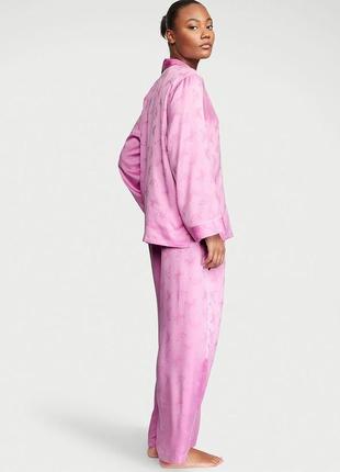 Сатиновая пижама виктория секрет satin long pajama set6 фото