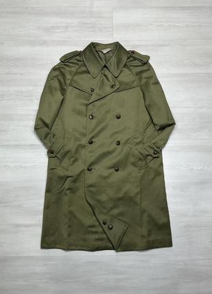 Vintage мужской оливковый плащ тренд с шерстью в английском стиле barbour2 фото