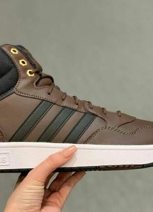 Теплые мужские кроссовки 
adidas hoops 3.0 mid wtr gz66805 фото