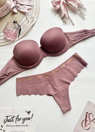 Комплект victoria’s secret набір набор білизна вікторія сікрет белье виктория сикрет бра бюст ліфчик бюстгальтер7 фото