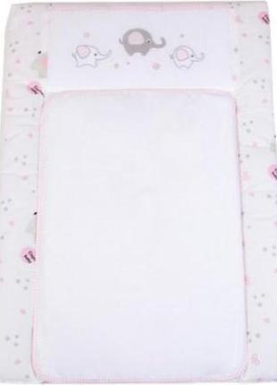 Пеленальный матрасик верес elephant pink 50*70 (421.4) - топ продаж!1 фото