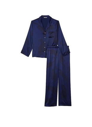 Сатиновая пижама виктория секрет satin long pajama set3 фото