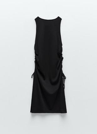 Чорна сукня-туніка в рубчик від zara2 фото
