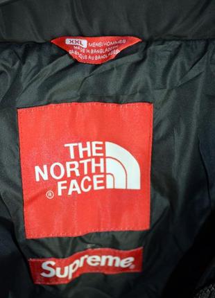 Зимний пуховик supreme x the north face nuptse 700 backpack maple tnf коричневый9 фото