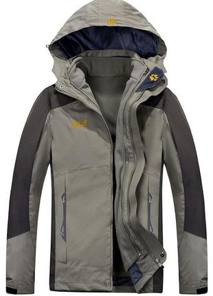 Зимова чоловіча куртка 2в1 jack wolfskin 48(м)