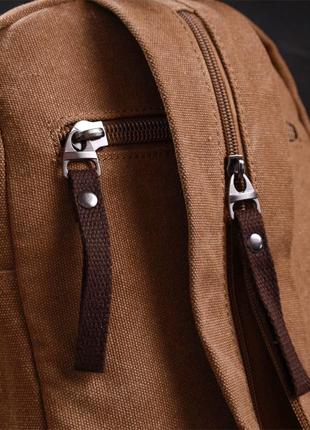 Практичный рюкзак для мужчин из плотного текстиля vintage 22183 коричневый