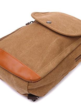 Практичный рюкзак для мужчин из плотного текстиля vintage 22183 коричневый