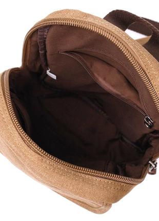Практичный рюкзак для мужчин из плотного текстиля vintage 22183 коричневый