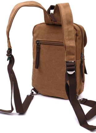 Практичный рюкзак для мужчин из плотного текстиля vintage 22183 коричневый