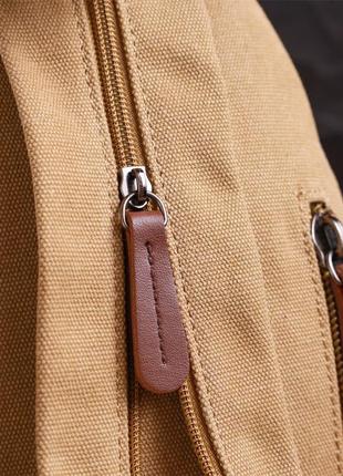 Надійна сумка для чоловіків через плече з ущільненою спинкою vintage 22178 пісочний9 фото