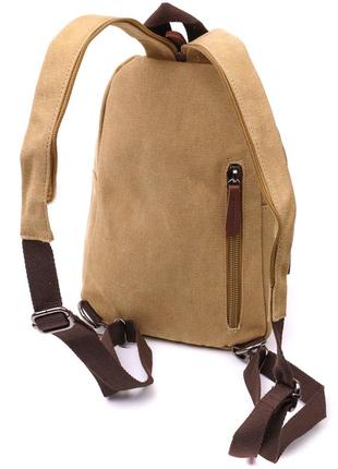 Надійна сумка для чоловіків через плече з ущільненою спинкою vintage 22178 пісочний2 фото