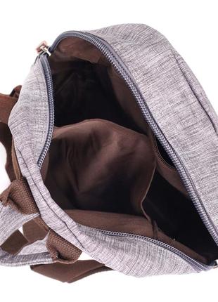 Замечательный мужской рюкзак из текстиля vintage 22240 серый4 фото
