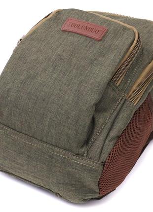 Практичный рюкзак из полиэстера с большим количеством карманов vintage 22145 оливковый3 фото