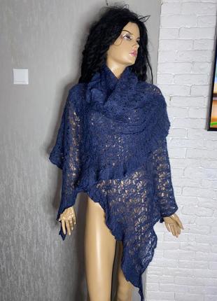 Італійський мохеровий шарф шаль палантин з мохером saldarini1 фото