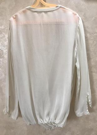 Шелковая блуза италия, размер м-l4 фото