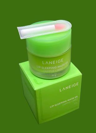 Нічна маска laneige lip sleeping mask (apple lime), 20 мл.