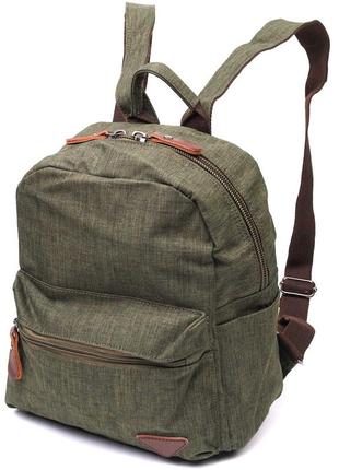 Практичный мужской рюкзак из текстиля vintage 22242 оливковый1 фото