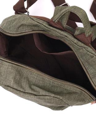 Практичный мужской рюкзак из текстиля vintage 22242 оливковый4 фото