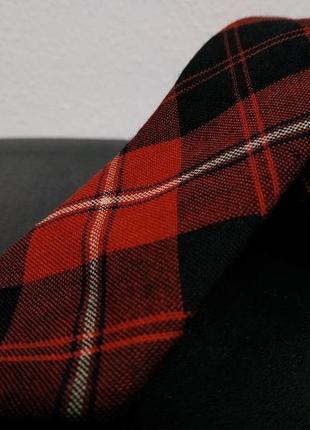 Сост нов галстук узкий тонкий клетка шотландка красный zxc lkj