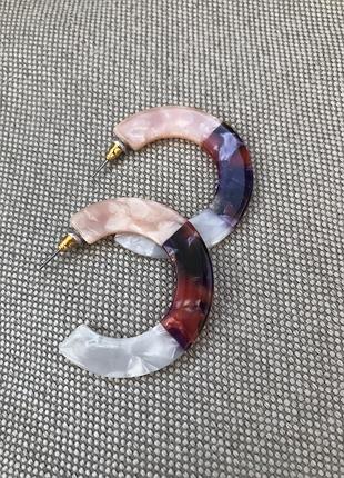 Серьги кольца h&m 3