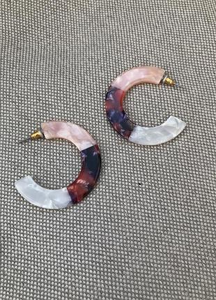 Серьги кольца h&m 2