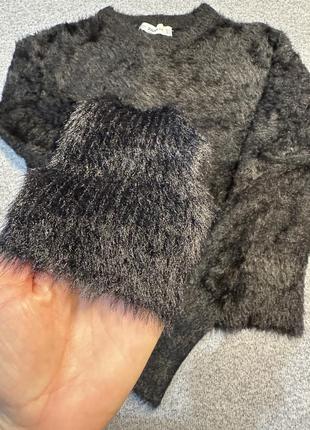 Zara knit свитер кофта тепла зима осень пушистая5 фото