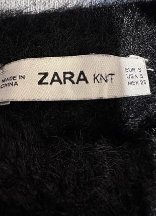 Zara knit свитер кофта тепла зима осень пушистая9 фото