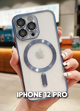 Чохол shining chrome case with magsafe на 12 pro гальванічний хромований