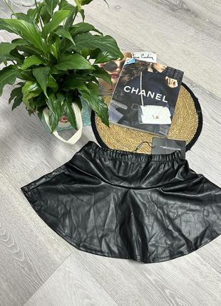 Шкіряна міні спідниця сонце, юбка для танців говгов сексуальна спілниця