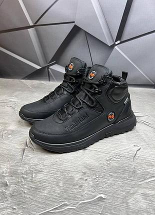 Ботинки зимние кожаные в стиле timeberland