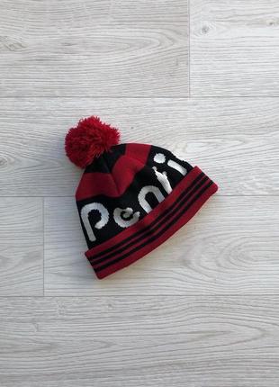 Шикарна шапка penfield big logo stripes hat black/red