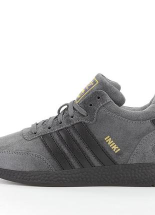 Мужские кроссовки адидас зимние adidas iniki grey, мужественный зимний кроссовок адидас с мехом