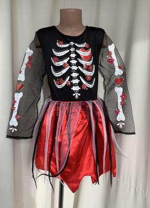 Скелет девочка книга жизни день мертвых платье карнавальное