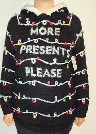 Святковий светр з капюшоном, худі